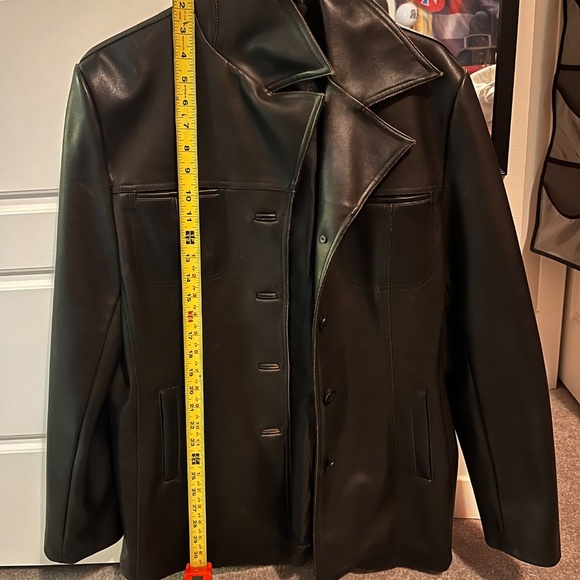 Brand New EMC Boutique Womens button up Leather Jacket. Large - Picture 7 of 8